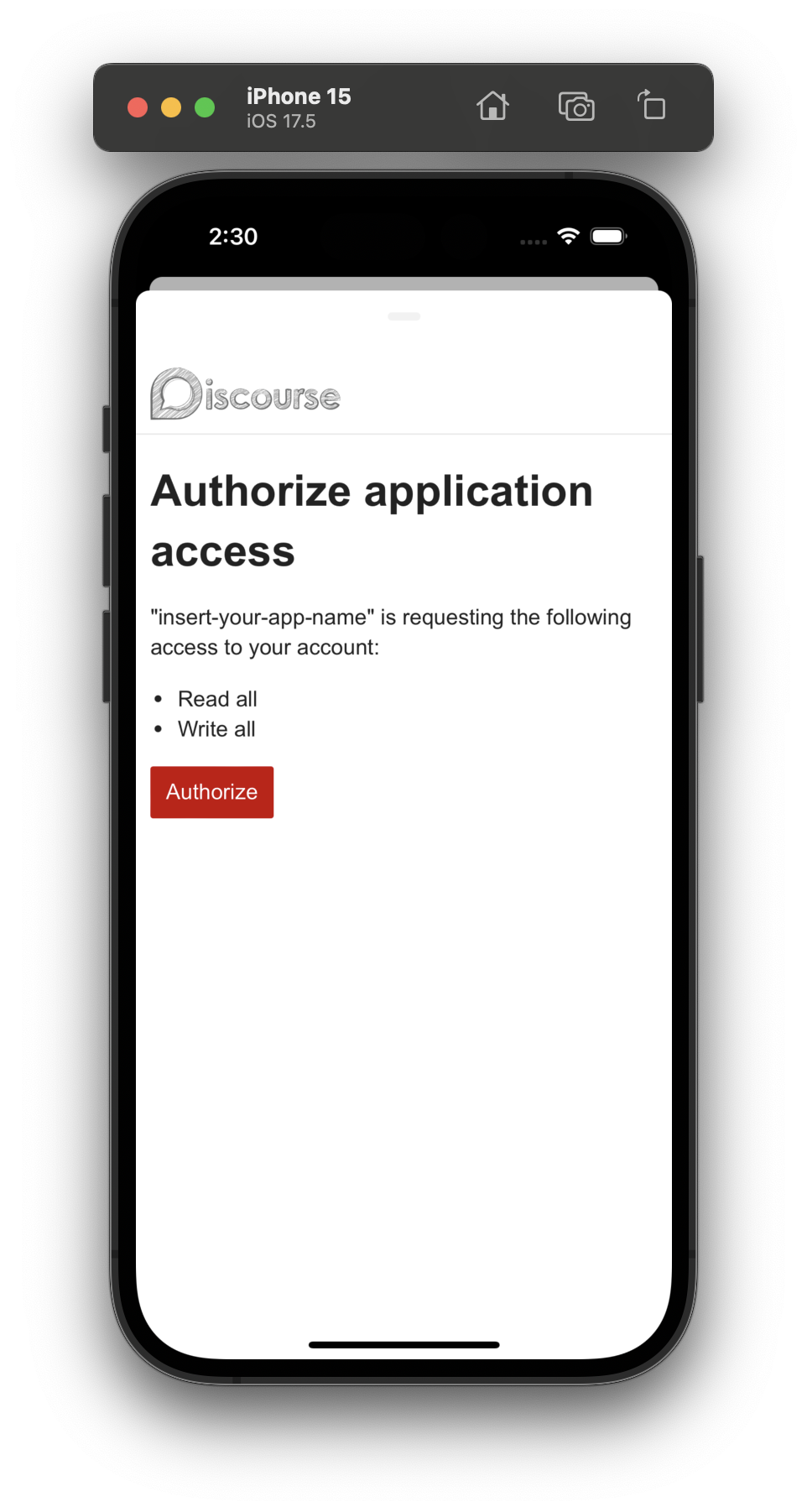 Mobile Authorize Account